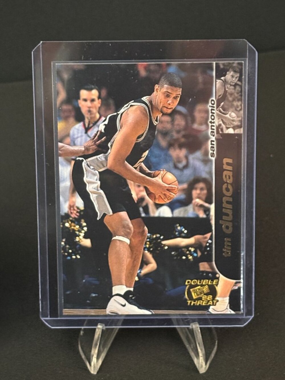 San Antonio Spurs Tim Duncan NBA Basketball Card Fleer Topps Double Threat Set 3 - Picture 5 of 8